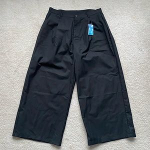 Black, wide-legged, dress pants